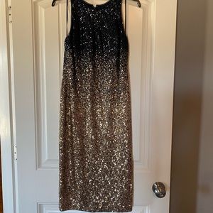 Nicole Miller navy and gold sequin dressNWT